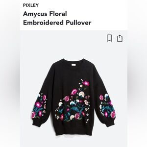 EUC Pixley size medium embroidered sweater